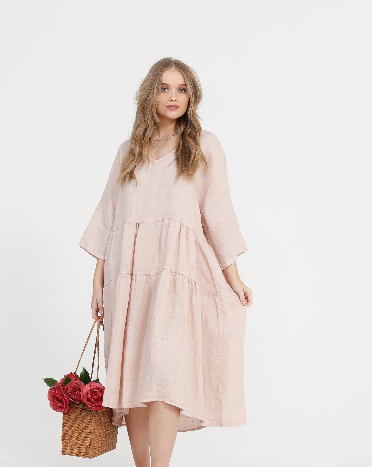 Pale hotsell rose dress