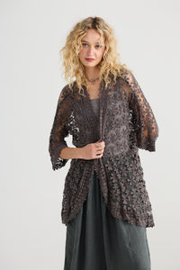 Cordelia lace Jacket. Charcoal