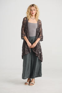 Cordelia lace Jacket. Charcoal