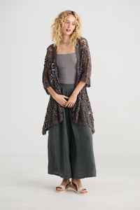 Cordelia lace Jacket. Charcoal