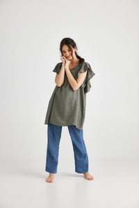 Bella Linen top. assorted colours