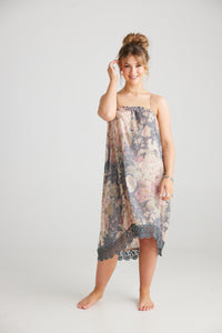 Blossom Rose dress. Charcoal Rose