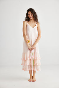 Evangeline Slip Dress. Ballerina Pink