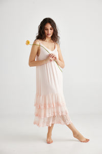 Evangeline Slip Dress. Ballerina Pink