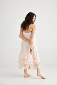 Evangeline Slip Dress. Ballerina Pink