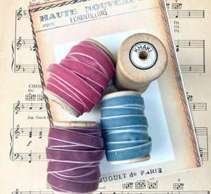 Vintage Coloured Velvet Ribbon collection on  Vintage spools