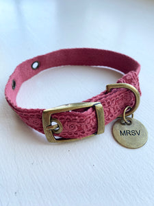 Walk in Style Dog Collar - Raspberry Lace