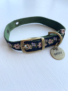 Walk in Style Dog Collar - Black Floral