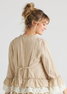 Bronte linen & Lace Jacket