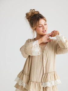 Bronte linen & Lace Jacket