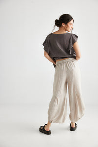 Lulu linen pants. Sandstone