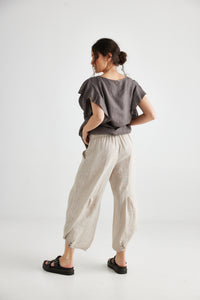 Lulu linen pants. Sandstone