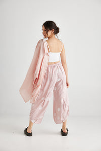 Lulu Linen pants. Pink Polka dot