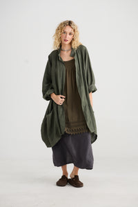 Harper Lee Linen jacket. Khaki