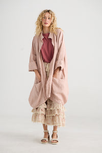 Harper Lee Linen Jacket, Tearose