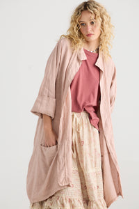 Harper Lee Linen Jacket, Tearose