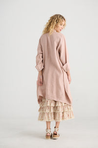 Harper Lee Linen Jacket, Tearose