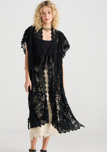 Empress lace Duster. Ebony