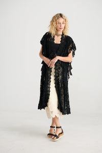 Empress lace Duster. Ebony