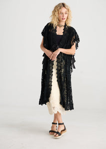 Empress lace Duster. Ebony