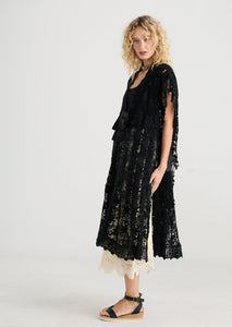 Empress lace Duster. Ebony