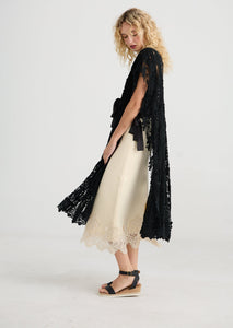 Empress lace Duster. Ebony