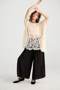 Lucille Linen pants. Ebony