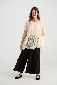 Lucille Linen pants. Ebony