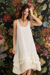 Waterlily linen dress.  Powder Pink.