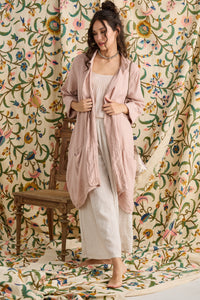 Harper Lee Linen Jacket, Tearose