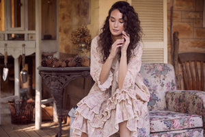 Cymbeline Ruffled dress. Faded Rose