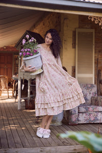 Cymbeline Ruffled dress. Faded Rose