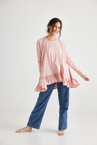 Ruby Ruffle Top. Tearose