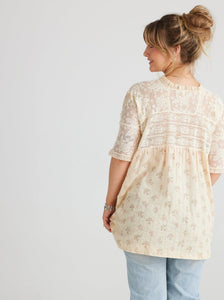 Miss Primrose lace top. Sweet floral .