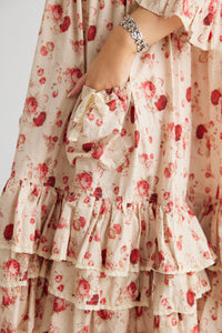 Cymbeline  Ruffled dress. Red Rose