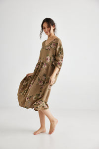 Stella Linen dress. Olive Branch