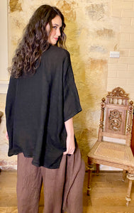 Teddie linen shirt.  Ebony