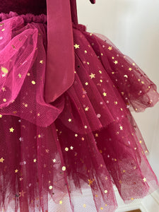 Clara Ballerina childs tutu dress. Cherry red