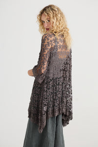 Cordelia lace Jacket. Charcoal