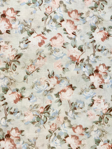 Rose & Violet's Garden fabric.  Faded Blue Floral