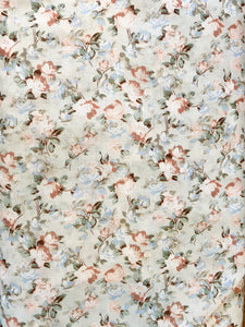 Rose & Violet's Garden fabric.  Faded Blue Floral