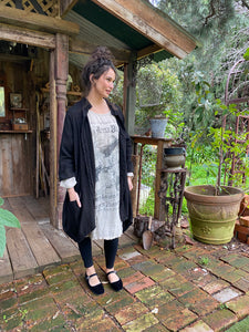 Harper-Lee Linen jacket. Ebony