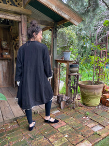 Harper-Lee Linen jacket. Ebony