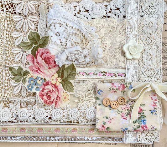 Slow Stitching collection. Roses and Cream.