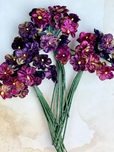 Velvet forget-me-not  posies. Antique Purple