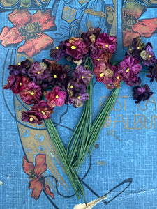 Velvet forget-me-not  posies. Antique Purple