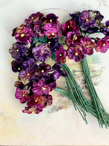 Velvet forget-me-not  posies. Antique Purple