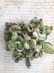 velvet viola posy. millinery flowers.