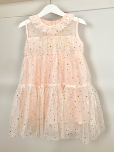 Twinkle Twinkle Little Star dress . Pale pink.