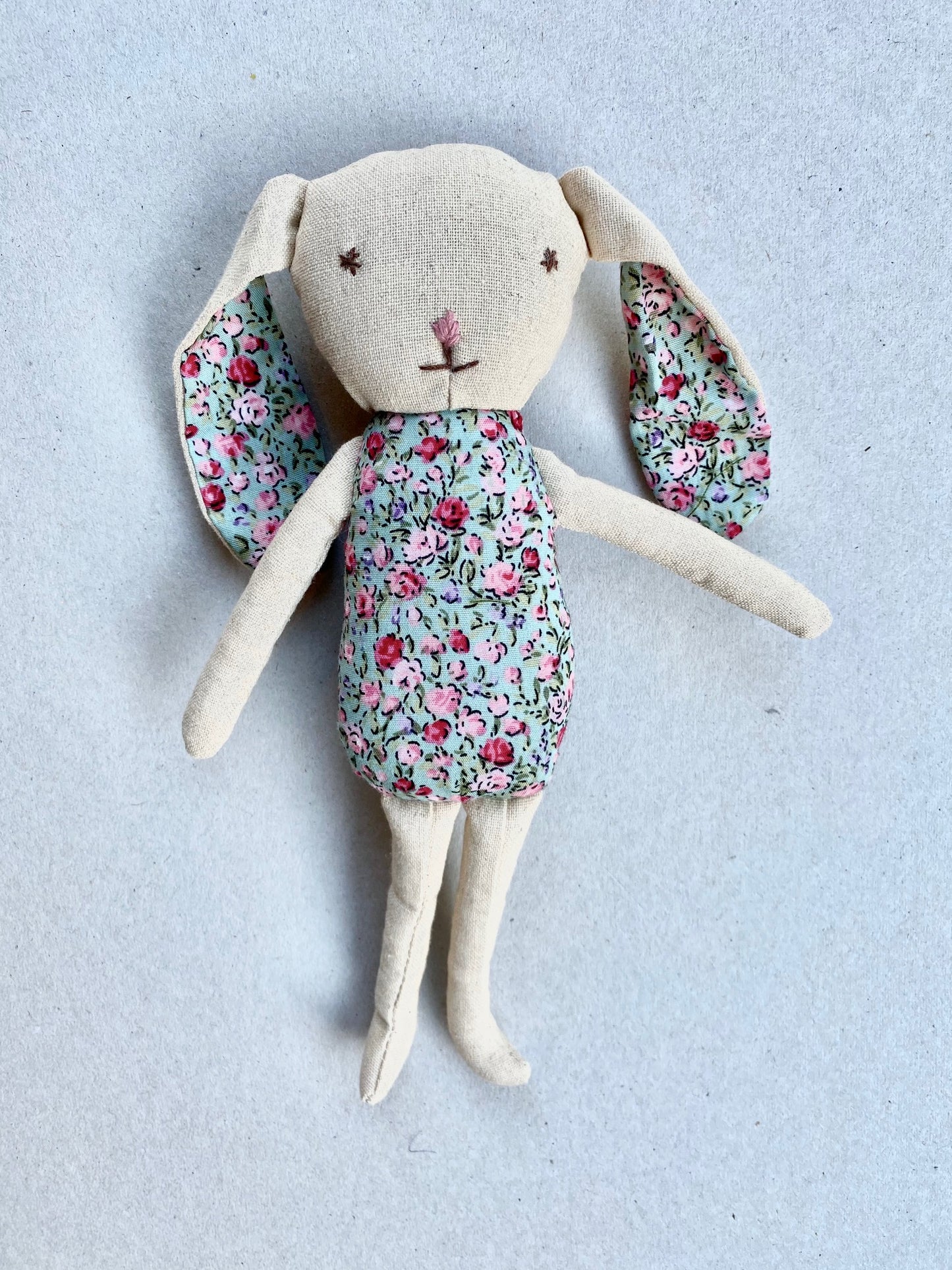 Rosebud Bunny Toy. Blue & Pink. – Miss Rose Sister Violet